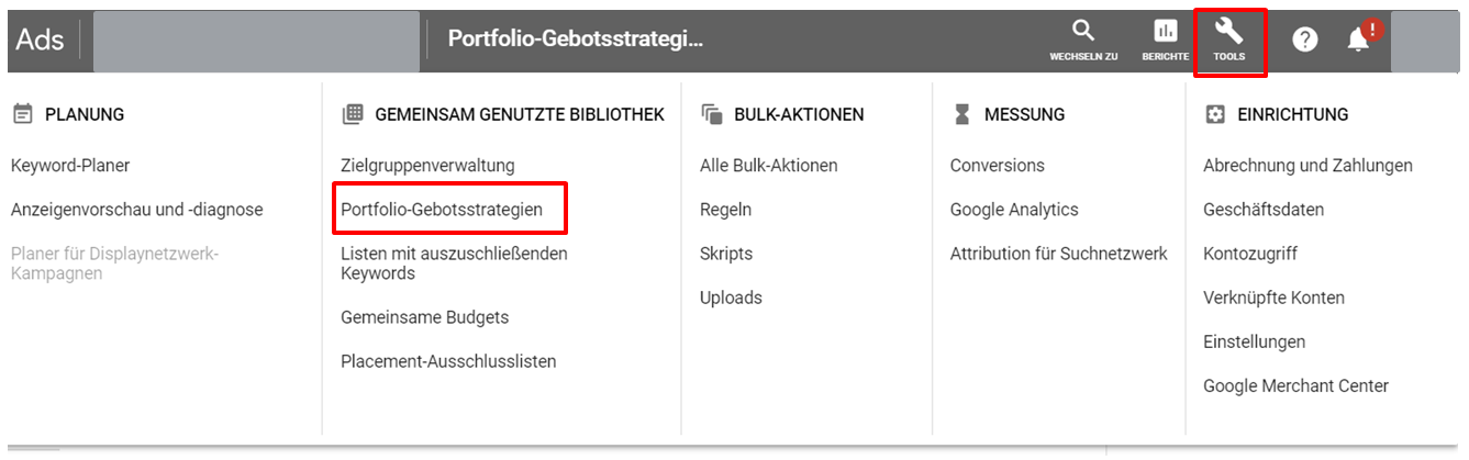 Gebotsstrategie als Portfolio