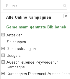 Gemeinsam genutzte Bibliothek im AdWords-Konto
