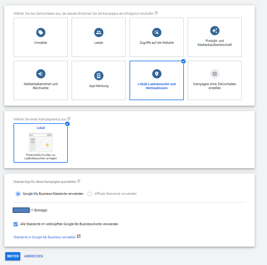 Lokale Kampagnen - ein neuer Kampagentyp