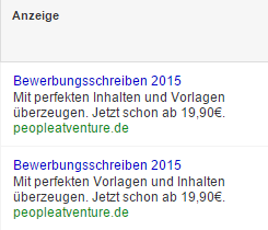 AdWords Optimierungen Praxis - alte Anzeigen