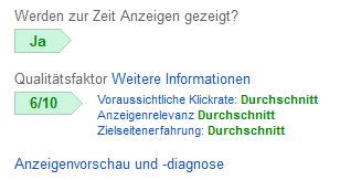 Qualitätsfaktor - Anzeige in der Sprechblase