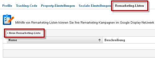 Google Analytics: Remarketing-Listen erstellen