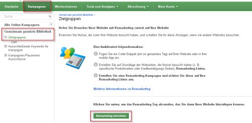 Remarketing Tag erstellen (1)