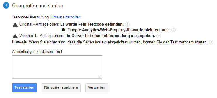 Google Analytics - Einbau Testcode prüfen