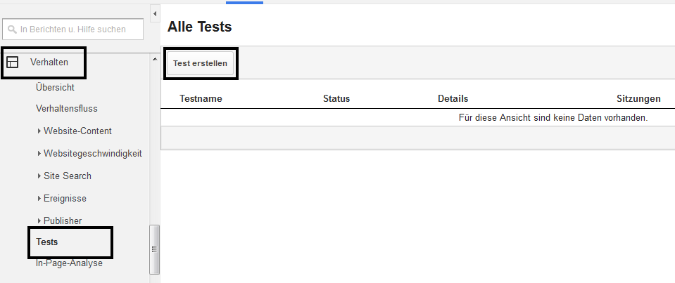 Google Analytics - Split-Test erstellen